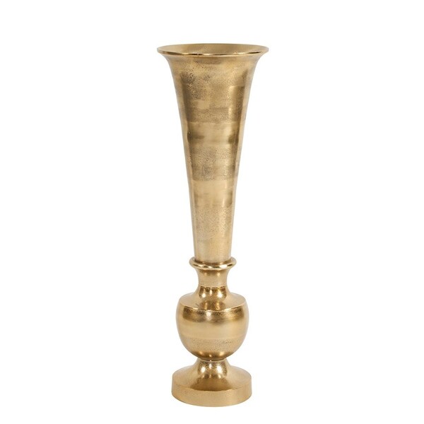 Howard Elliott Oversized Flared Gold Aluminum Vase small - 35100