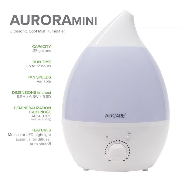 Aircare Ultrasonic Humidifier, 360 sq. ft., White - AUV10AWHT