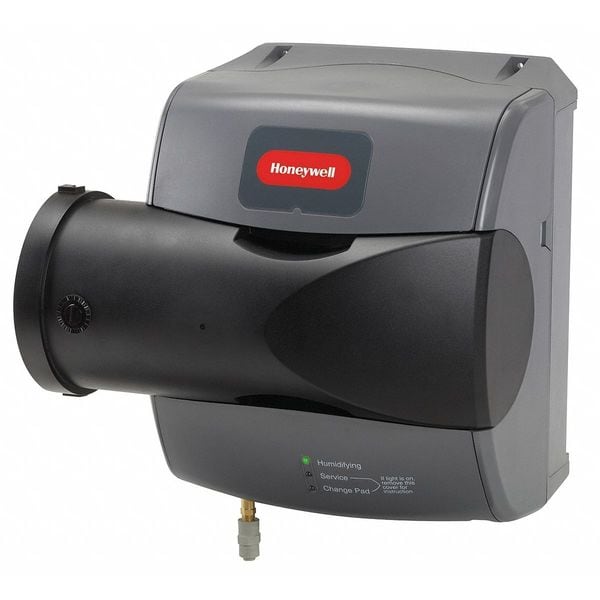 Honeywell Home Furnace Humidifier, 2,000 sq. ft., Drain Bypass, Gray - HE150A1005