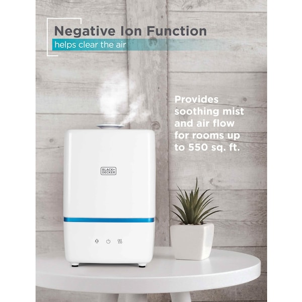 Black & Decker 1.32 Gallon Ultrasonic Warm & Cool Mist Humidifier - BUHW50
