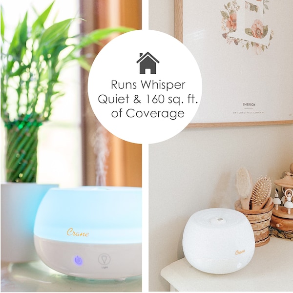 Crane Usa 2-in-1 Personal Ultrasonic Cool Mist Humidifier & Essential Oil Diffuser, 0.2 Gal. - EE-5951AD
