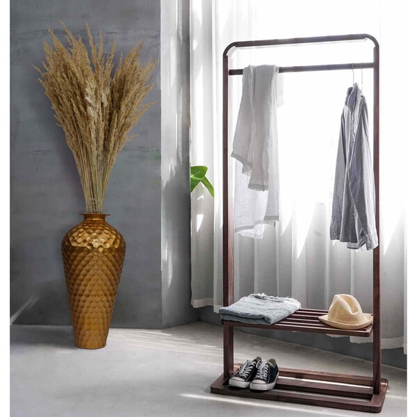 Uniquewise Decorative Modern Gold Metal Honeycomb Design Floor Flower Vase for Entryway, Living Room - QI004251