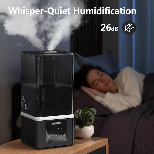 Edendirect 1.1 Gal. Black Ultra Fine Water Mist Ultrasonic Desktop Humidifier Up to 450 sq. ft. - IR-S40A