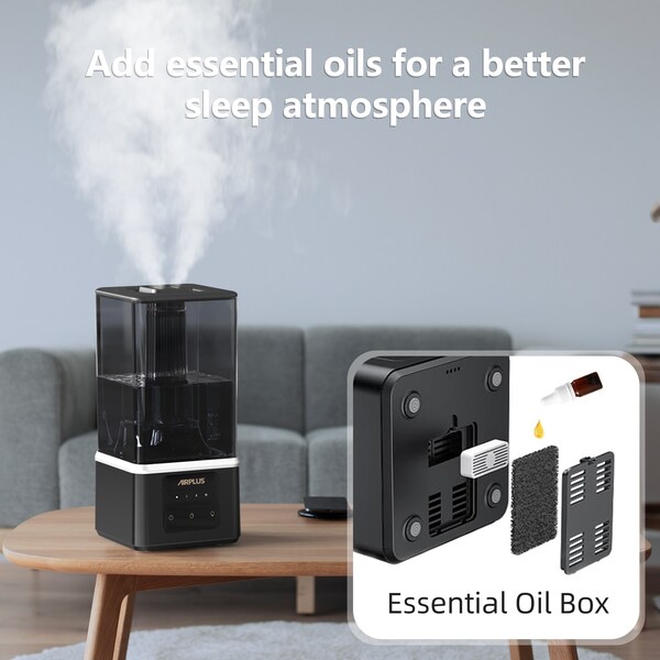 Edendirect 1.1 Gal. Black Ultra Fine Water Mist Ultrasonic Desktop Humidifier Up to 450 sq. ft. - IR-S40A