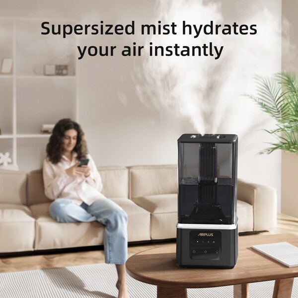 Edendirect 1.1 Gal. Black Ultra Fine Water Mist Ultrasonic Desktop Humidifier Up to 450 sq. ft. - IR-S40A