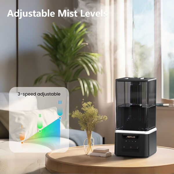 Edendirect 1.1 Gal. Black Ultra Fine Water Mist Ultrasonic Desktop Humidifier Up to 450 sq. ft. - IR-S40A
