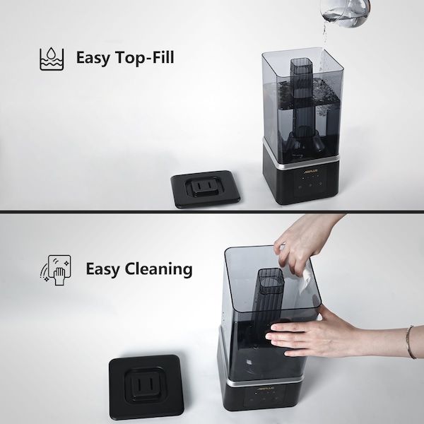 Edendirect 1.1 Gal. Black Ultra Fine Water Mist Ultrasonic Desktop Humidifier Up to 450 sq. ft. - IR-S40A