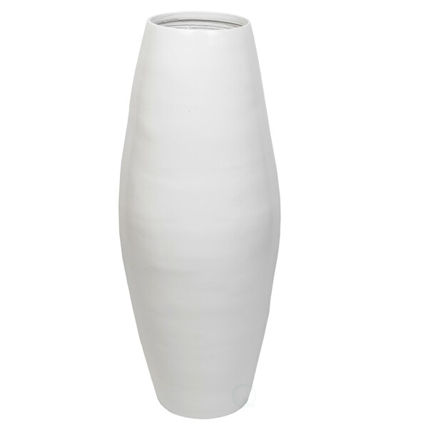 Uniquewise Bamboo Cylinder Floor Vase-Handcrafted Tall Decorative Vase-Ideal for Dining Room, Living Room, 27.5" White - QI003245.WT