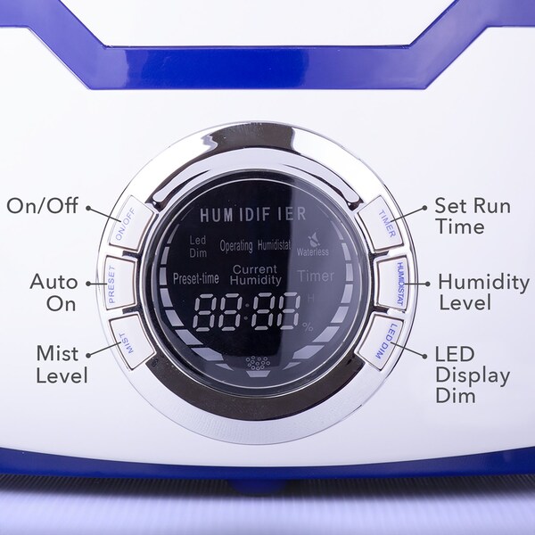 Air Innovations Air Innovations Great Innovations 1.37 gal 400 sq ft Digital Cool Mist Ultrasonic Humidifier - HUMID40-BLUE