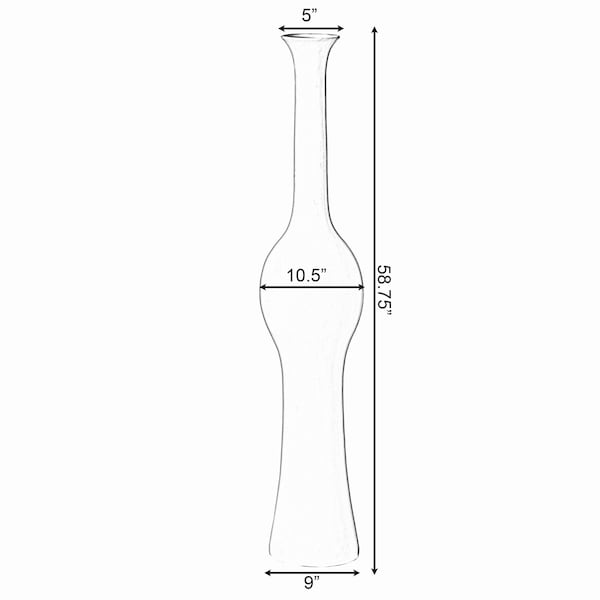 Uniquewise Tall Unique Style Floor Vase for Entryway Dining or Living Room, White Ceramic 58.75 in. - QI004041.L