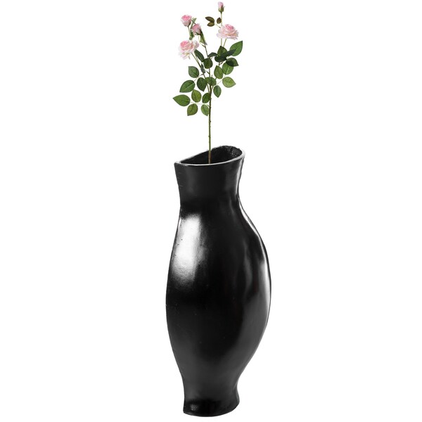Uniquewise Decorative Split Vase Duo Floor Vase - Black - QI003999.BK