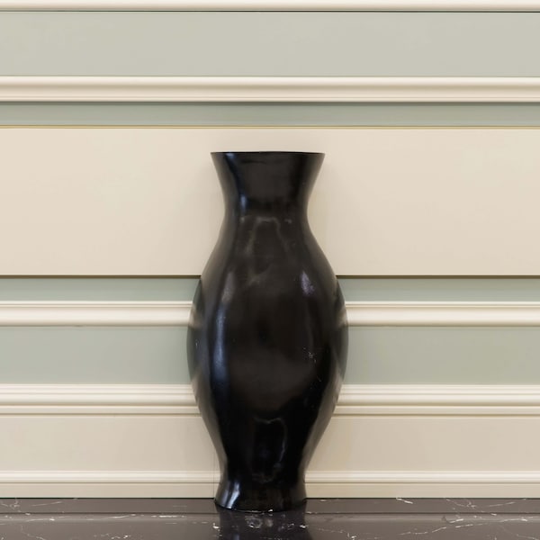 Uniquewise Decorative Split Vase Duo Floor Vase - Black - QI003999.BK