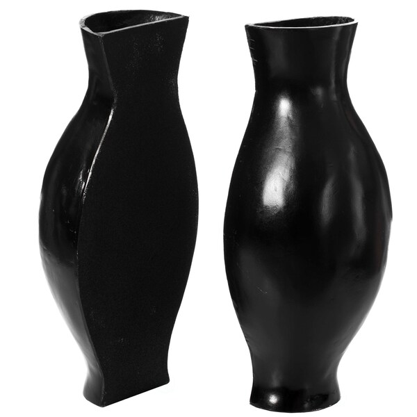 Uniquewise Decorative Split Vase Duo Floor Vase - Black - QI003999.BK