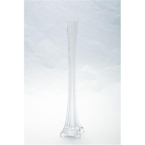 Diamond Star Diamond Star 87187 16 in. Tower Glass Vase; Clear - 87187-16C