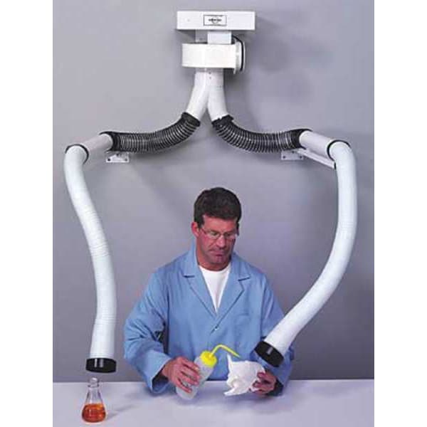 Extract-All Fume Extr Arm, 24" Hard Duct Swivel, Wh - E-982-3