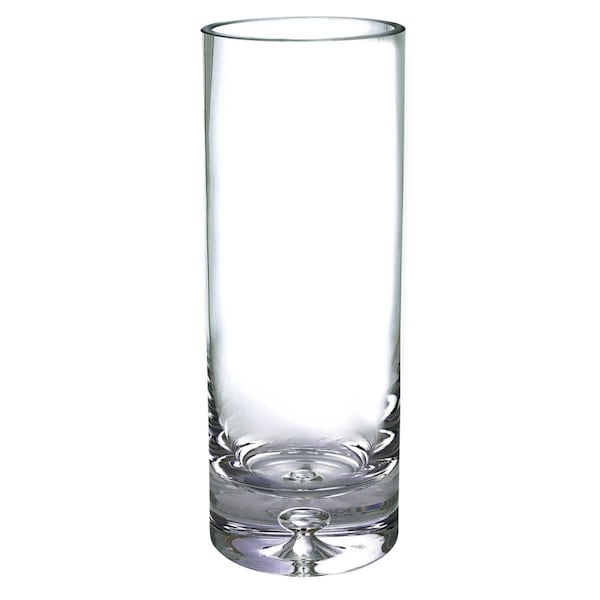 Palacedesigns 10.5 in. Mouth Blown Crystal European Made Cylinder Vase - PA3094871