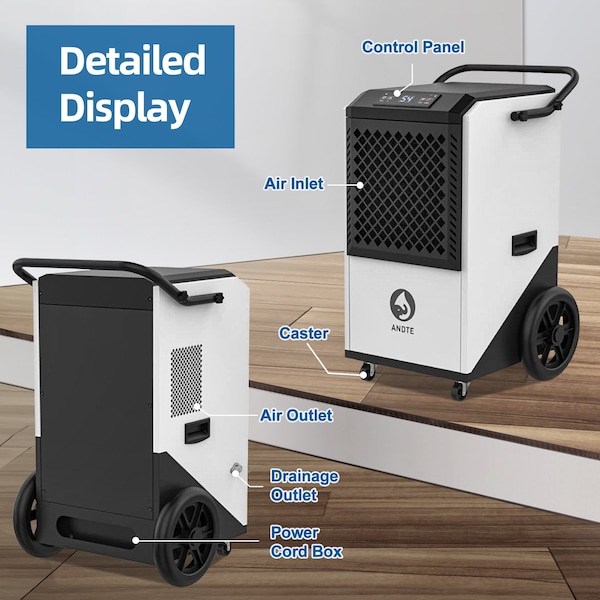Edendirect Dehumidifier, White, 20.8 in, 115 V - IR-DE260