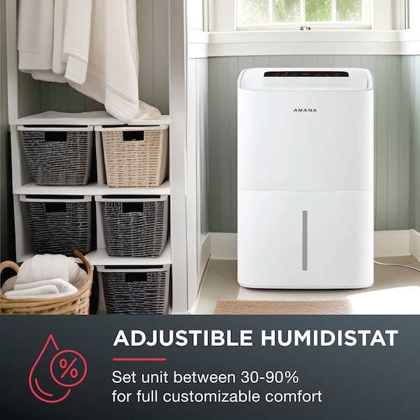 Amana 16.2 pints, White, 15.1 in, Plastic, 115V - AMND501PAW
