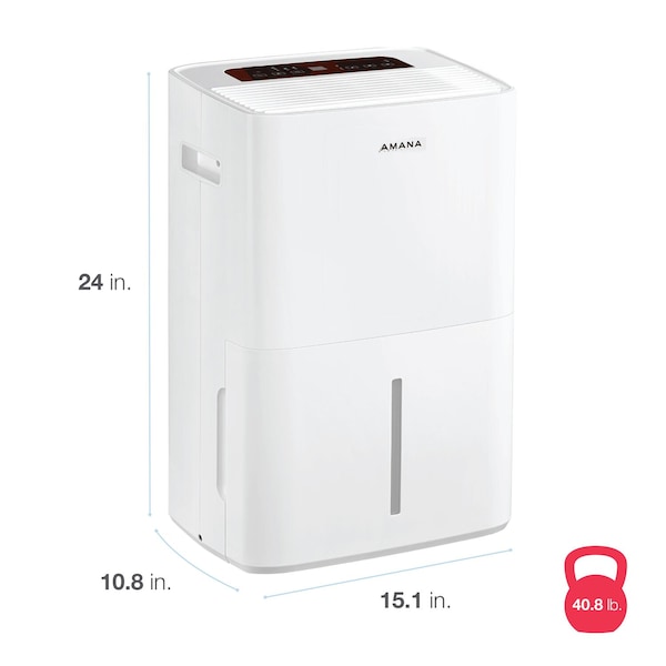 Amana 16.2 pints, White, 15.1 in, Plastic, 115V - AMND501PAW