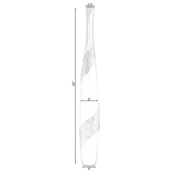 Uniquewise Contemporaray Bottle Shape Decorative Floor Vase, Brown with Cobbled Stone Pattern, 42 Inch - QI004178.L