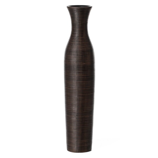 Uniquewise Tall Decorative Modern Ripped Trumpet Design Floor Vase, Brown 27.5 Inch - QI004179.L