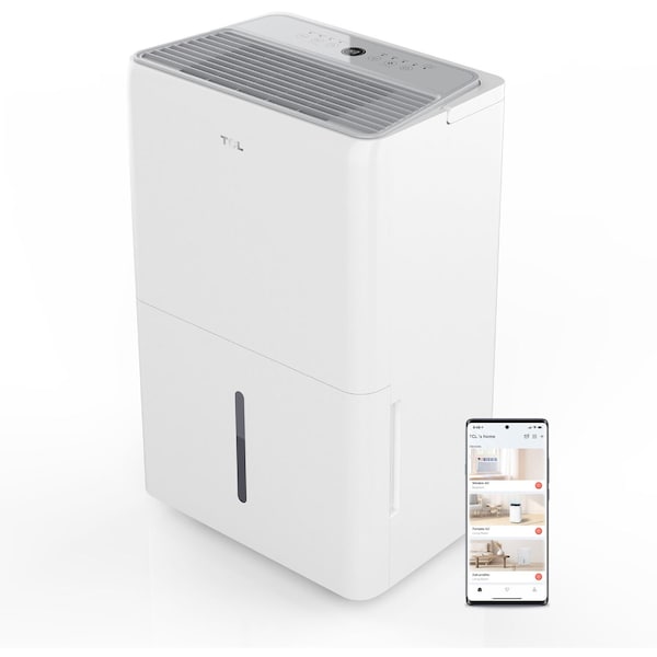 Tcl 4,500 Sq. Ft. 50-Pint Smart Dehumidifier, Energy Star 2024 - H50D46W