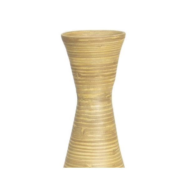 Uniquewise 31.5" Spun Bamboo Tall Trumpet Floor Vase Black and Natural - QI003356BK.L