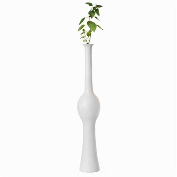 Colocar 42.5 x 8.5 x 8.5 in. Ceramic Unique Style Floor Vase for Entryway Dining & Living Room, White - CO2481213