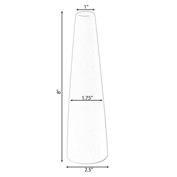Uniquewise 8 Inch Contemporary Ceramic Cone Shape Table Vase Modern Shiny Looking Flower Holder, Gold - QI004359.GD