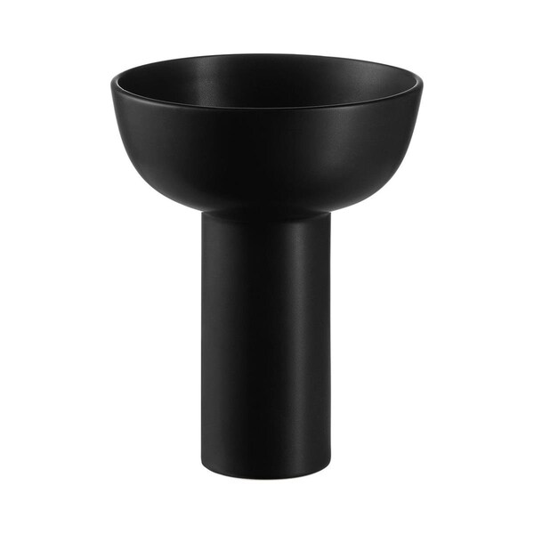 Eyecatcher 17 cm x 21 cm Miyabi Ceramic Vase; Black - EY3340012