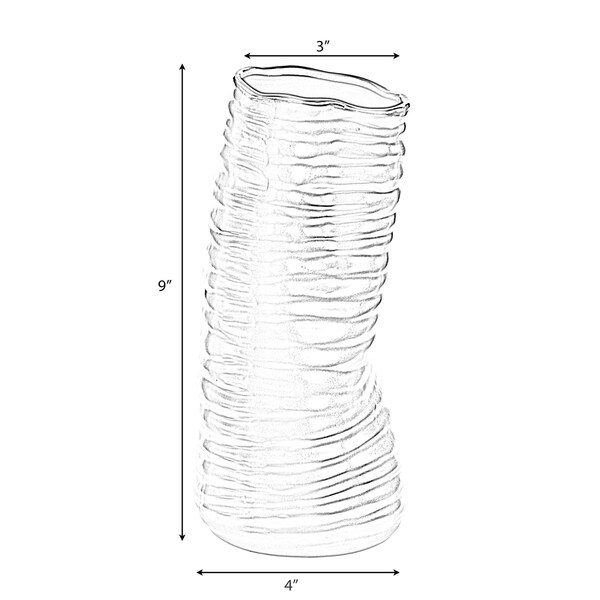 Fabulaxe 9 H Ceramic Bent Melted Modern Style Sculpture Table Centerpiece Flower Vase, Gold - QI004053.L