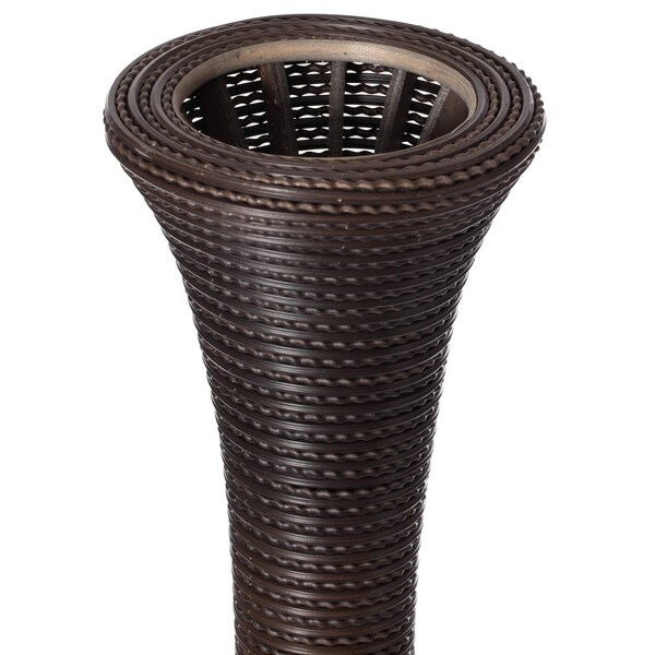 Uniquewise Decorative Freestanding Antique Cylinder Shape Floor Vase, 41" Tall, Brown - QI004139