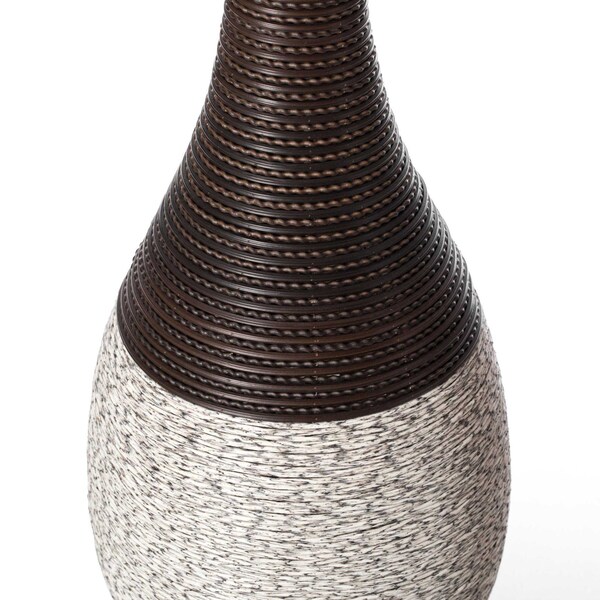 Uniquewise Decorative Freestanding Antique Cylinder Shape Floor Vase, 41" Tall, Brown - QI004139