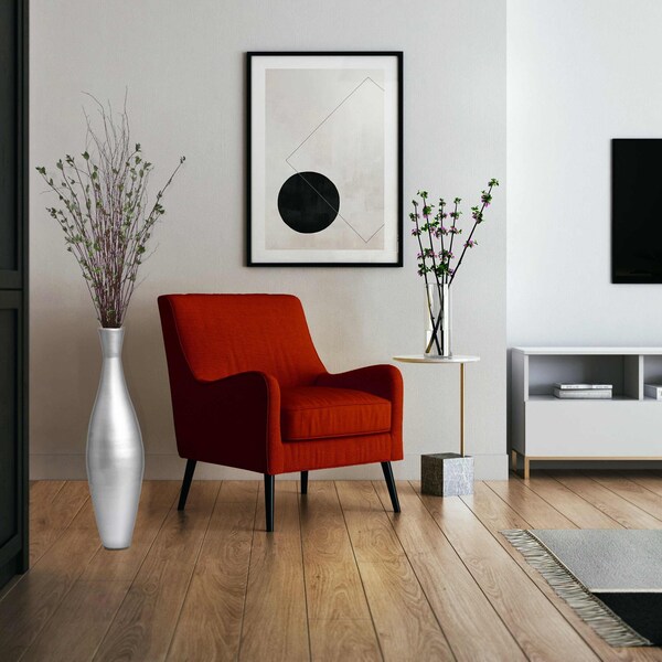 Uniquewise Tall 43 Inch Modern Bamboo Narrow Trumpet Floor Vase - Elegant Home Decoration, Modern Accent - QI003889.3