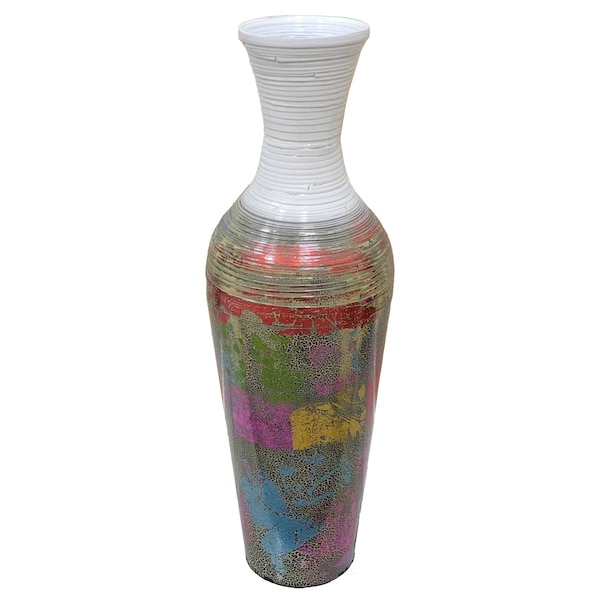 Uniquewise Large Contemporary Bamboo Floor Vase for Dining, Living Room, Entryway Decoration, 29" - QI004270