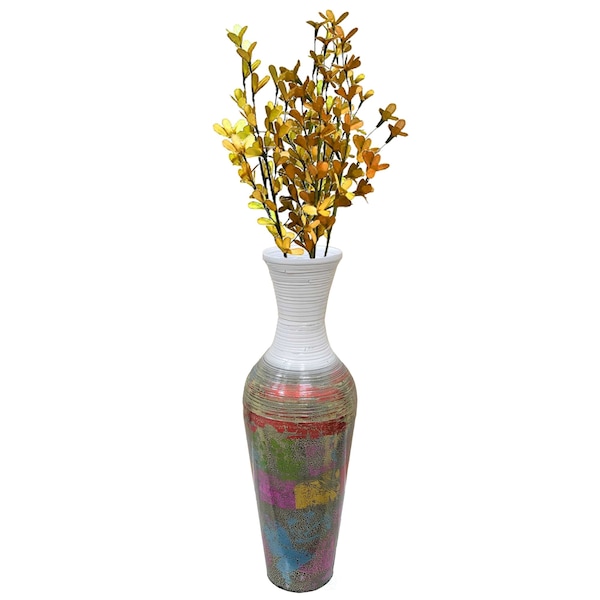 Uniquewise Large Contemporary Bamboo Floor Vase for Dining, Living Room, Entryway Decoration, 29" - QI004270