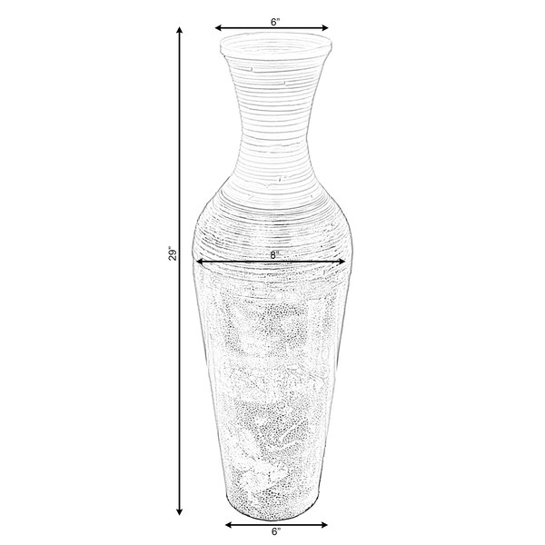 Uniquewise Large Contemporary Bamboo Floor Vase for Dining, Living Room, Entryway Decoration, 29" - QI004270