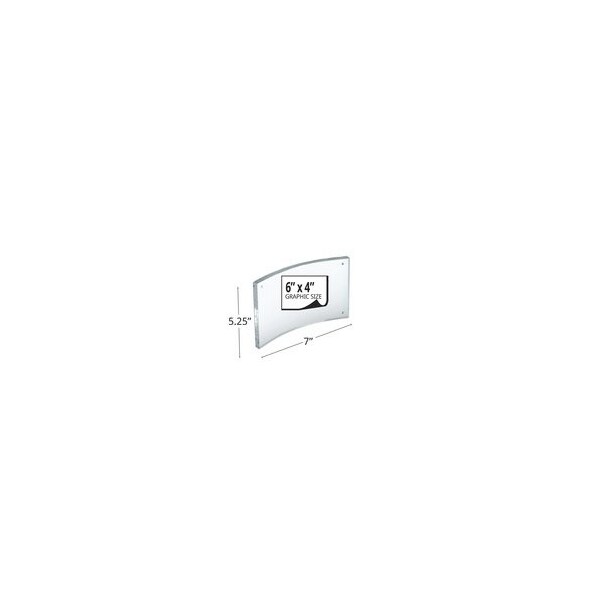 Azar Displays Curved Magnetic Acrylic Photo Frame 6'' W X 4'' H - 252930-GS-1PK