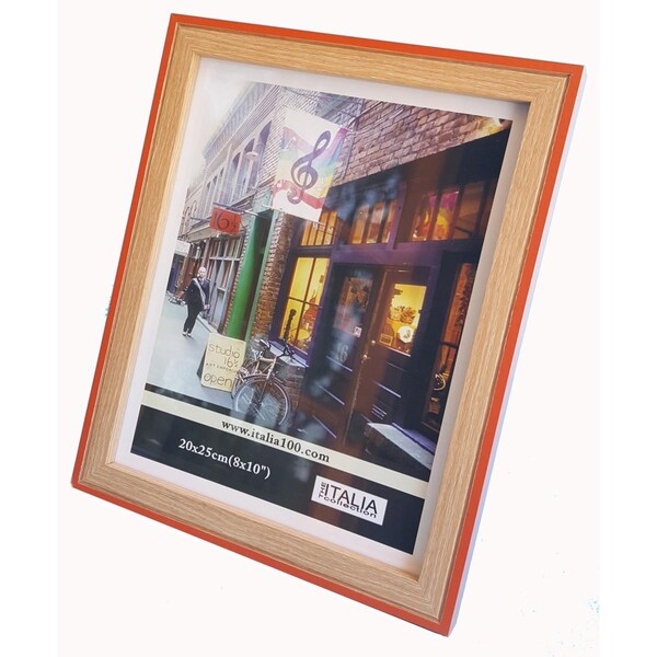 Italia 5 x 7 in. 2 Tone Medium Density Fiberboard Photo Frame Orange - Medium, 3PK - 70999