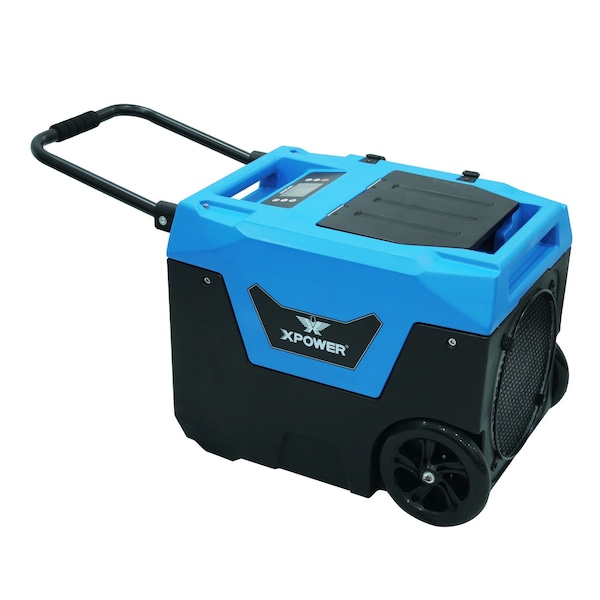 Xpower Dehumidifier, Blue, 18.3 in, Roto-Mold PE, 115 V - XD-130LI