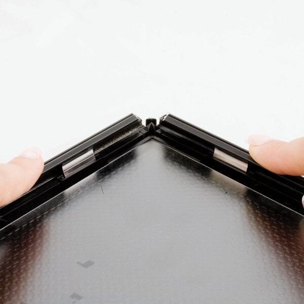 M&T Displays 8x10 Opti Frame 0.55in Black Profile Mitered Corner Without Back Support - UCP145B000X2990