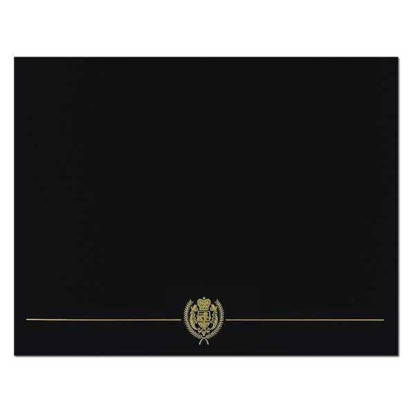 Great Papers Certificate Cover, Black/Gold, 12 in H, PK5 - 038951