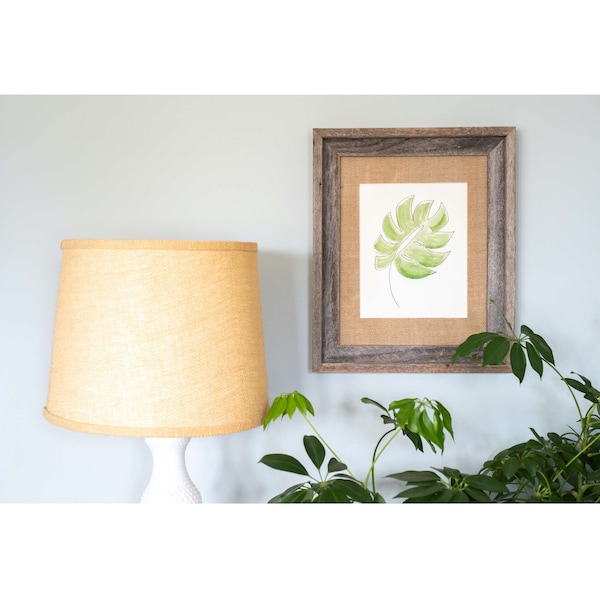 Barnwoodusa Rustic Signature Reclaimed 11x14 Wood Picture Frame (8x10 Burlap Mat) - 672713212201