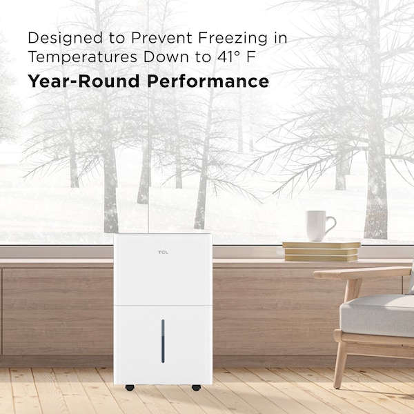 Tcl 3000 Sq. Ft. 32-Pint Smart Dehumidifier, Energy Star Most Efficient 2024 - H32D44W