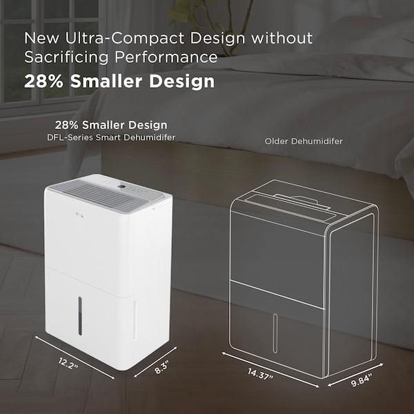 Tcl 3000 Sq. Ft. 32-Pint Smart Dehumidifier, Energy Star Most Efficient 2024 - H32D44W