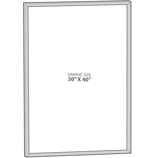 Azar Displays Wall Mount Plastic Snap Poster Frame 30'' x 40'' Portrait/Landscape Sign Holder Frame - 300348-BLK
