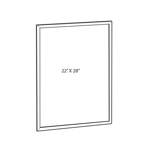 Azar Displays 22''W x 28''H Vertical/Horizontal Weatherproof Poster Snap Frame - 300233-SLV