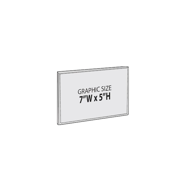 Azar Displays Clear Acrylic Magnet Back Photo Frames 7'' W x 5'' H - Horizontal / Landscape, GIFT SHOP, 2PK - 129928-GS-2PK