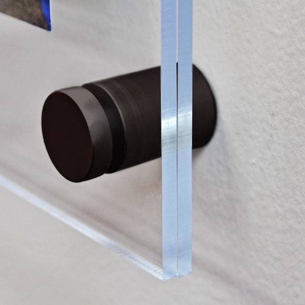 Azar Displays Floating Acrylic Wall Frame, Black, Holds 24" x 36", Overall 28" x 40" - 105536-BLK