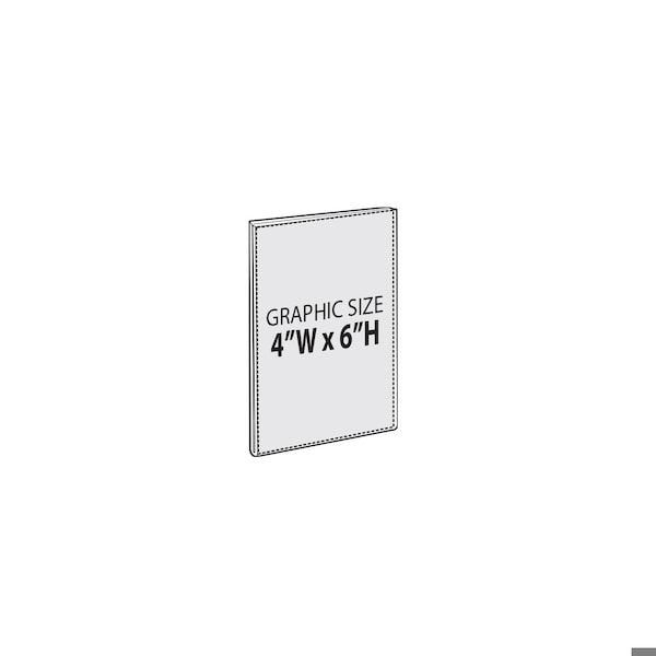 Azar Displays Clear Acrylic 4'' x 6'' Adhesive U-Frame, 10PK - 122010